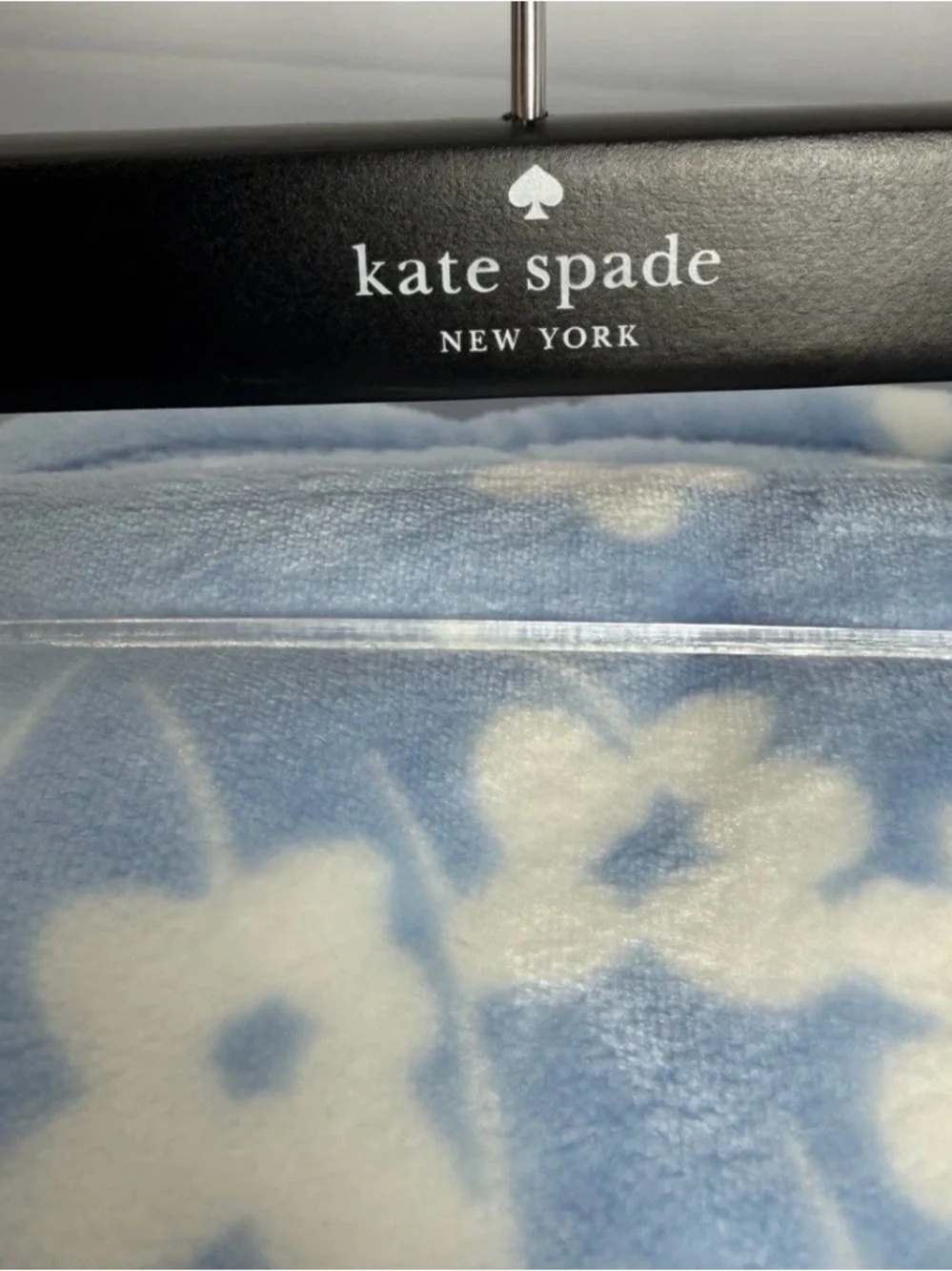 Kate Spade Plush Fleece Throw Blanket - Blue Sweet Floral